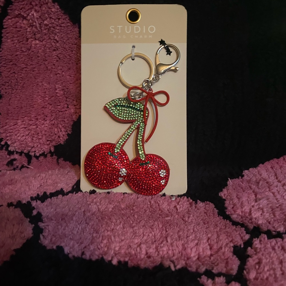 Studio 💋💋💋 SOLD💋💋💋Red and Green Cherry Keychain